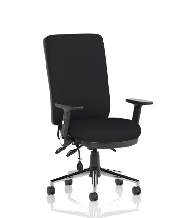 adjacent view of chiro task office chair on workplace design uk