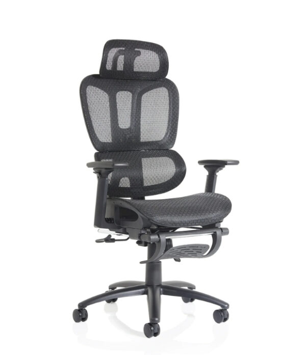 adjacent view of horizon mesh office chair on workplace design uk