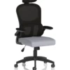 iris office chair with black back and grey seat
