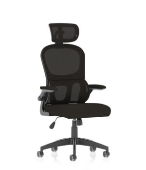 adjacent view of iris task office chair on workplace design uk