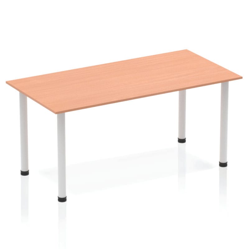 Impulse 1600mm Straight Table With Post Leg - Image 4