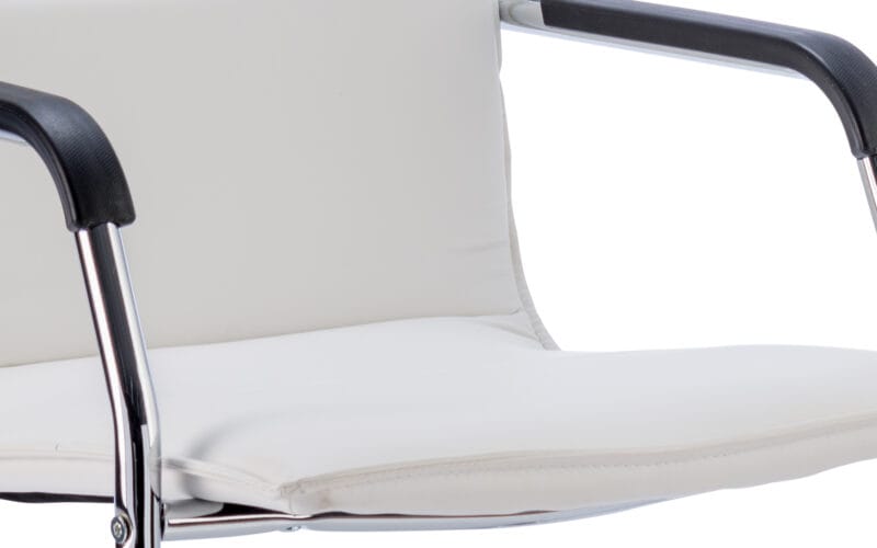 Echo Medium Back Leather Cantilever Visitor Chair with Arms - Image 20