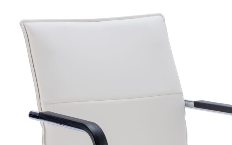 Echo Medium Back Leather Cantilever Visitor Chair with Arms - Image 22