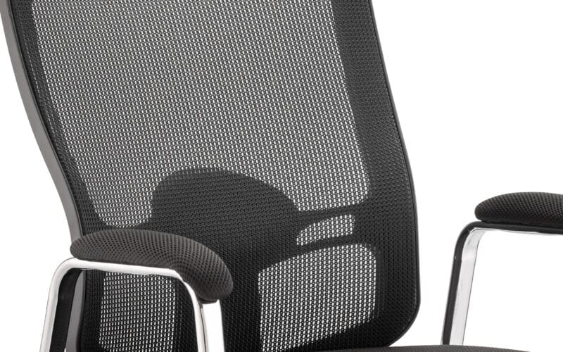 Portland Medium Mesh Back (Straight Leg) Visitor Chair with Arms - Image 6