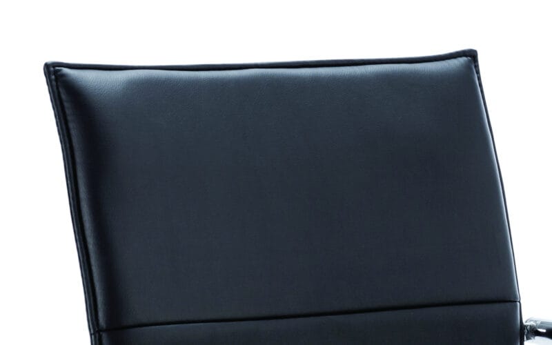 Echo Medium Back Leather Cantilever Visitor Chair with Arms - Image 7