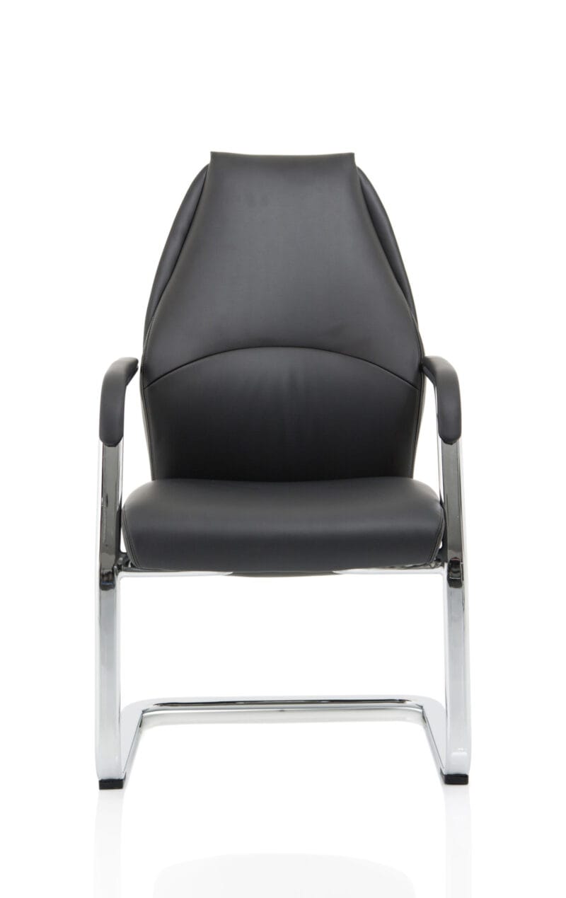 Mien High Back Leather Cantilever Visitor Office Chair - Image 6