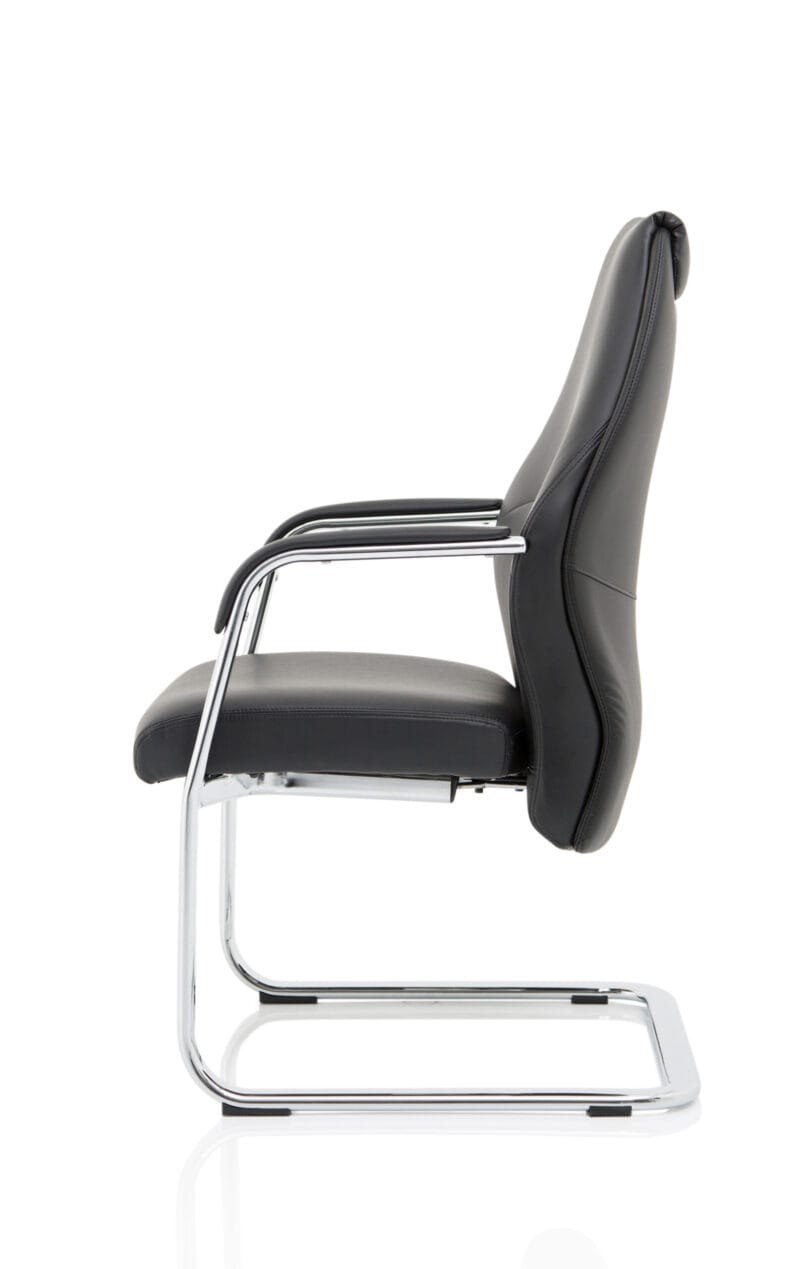 Mien High Back Leather Cantilever Visitor Office Chair - Image 8