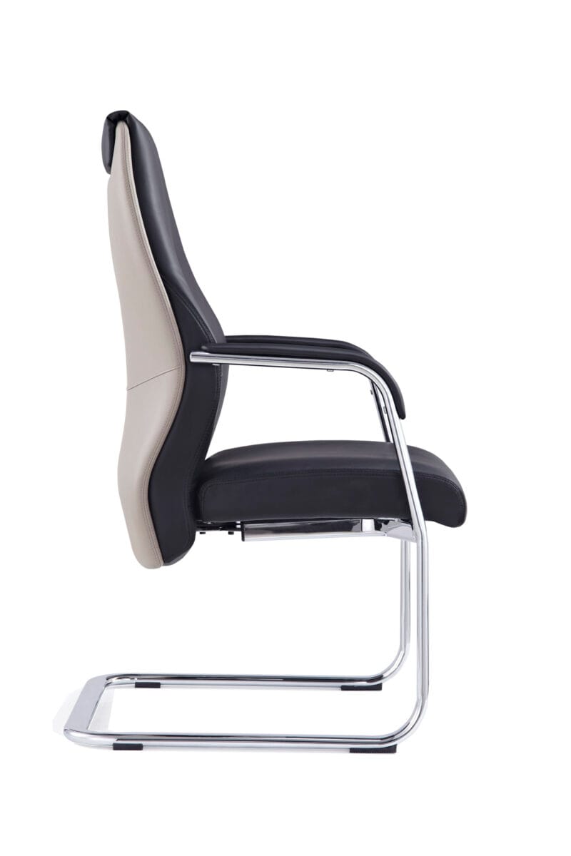 Mien High Back Leather Cantilever Visitor Office Chair - Image 3
