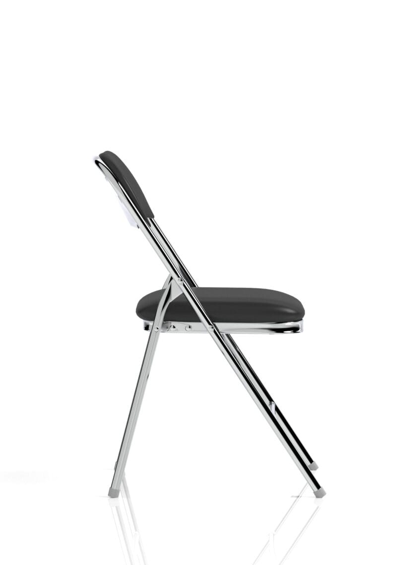 Sicily Black Polyurethane Folding Chair - Image 16