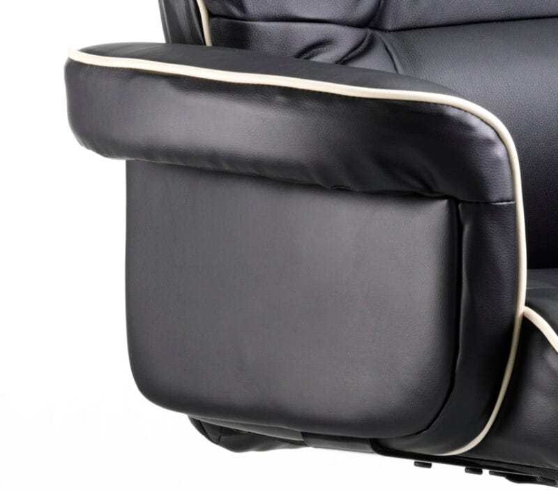 Chelsea High Back Soft Black Leather Executive Office Chair with Arms - Image 2