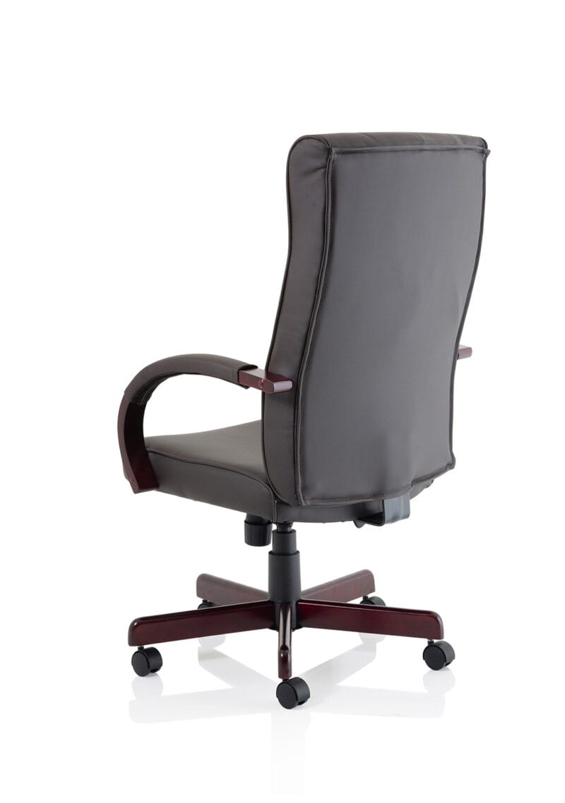 Chesterfield High Back Leather Executive Office Chair with Arms - Image 5