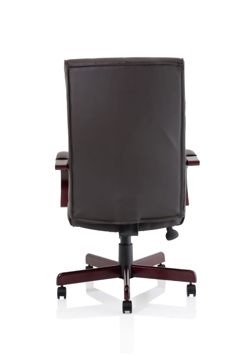 Chesterfield High Back Leather Executive Office Chair with Arms - Image 6