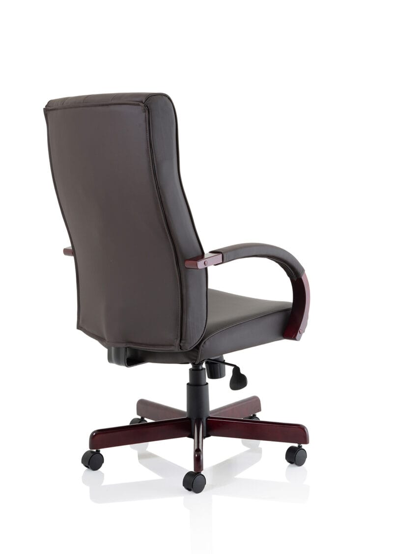 Chesterfield High Back Leather Executive Office Chair with Arms - Image 7