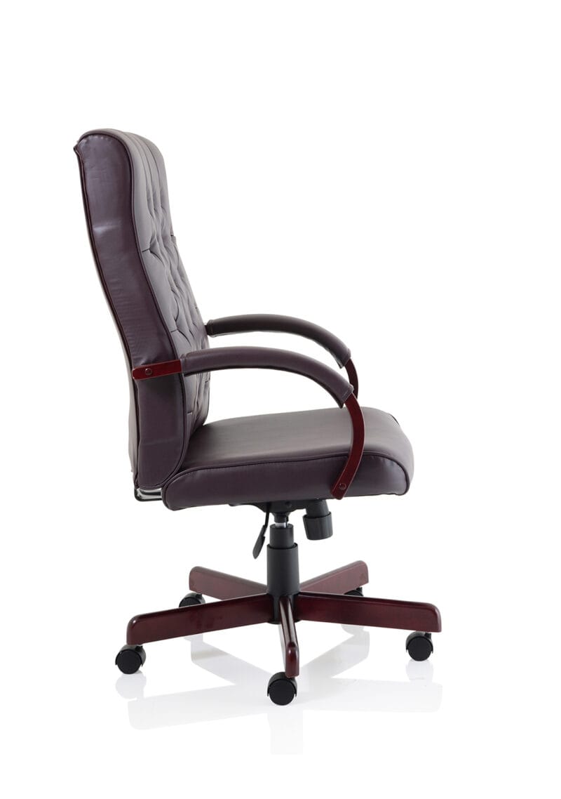 Chesterfield High Back Leather Executive Office Chair with Arms - Image 16