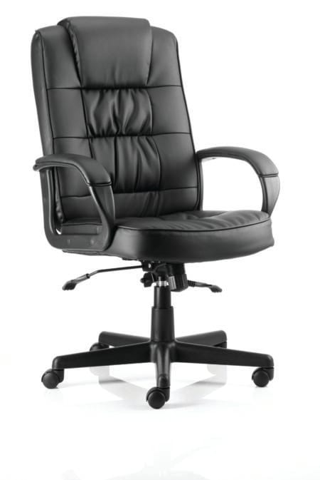 Moore High Back Black Executive Office Chair with Arms