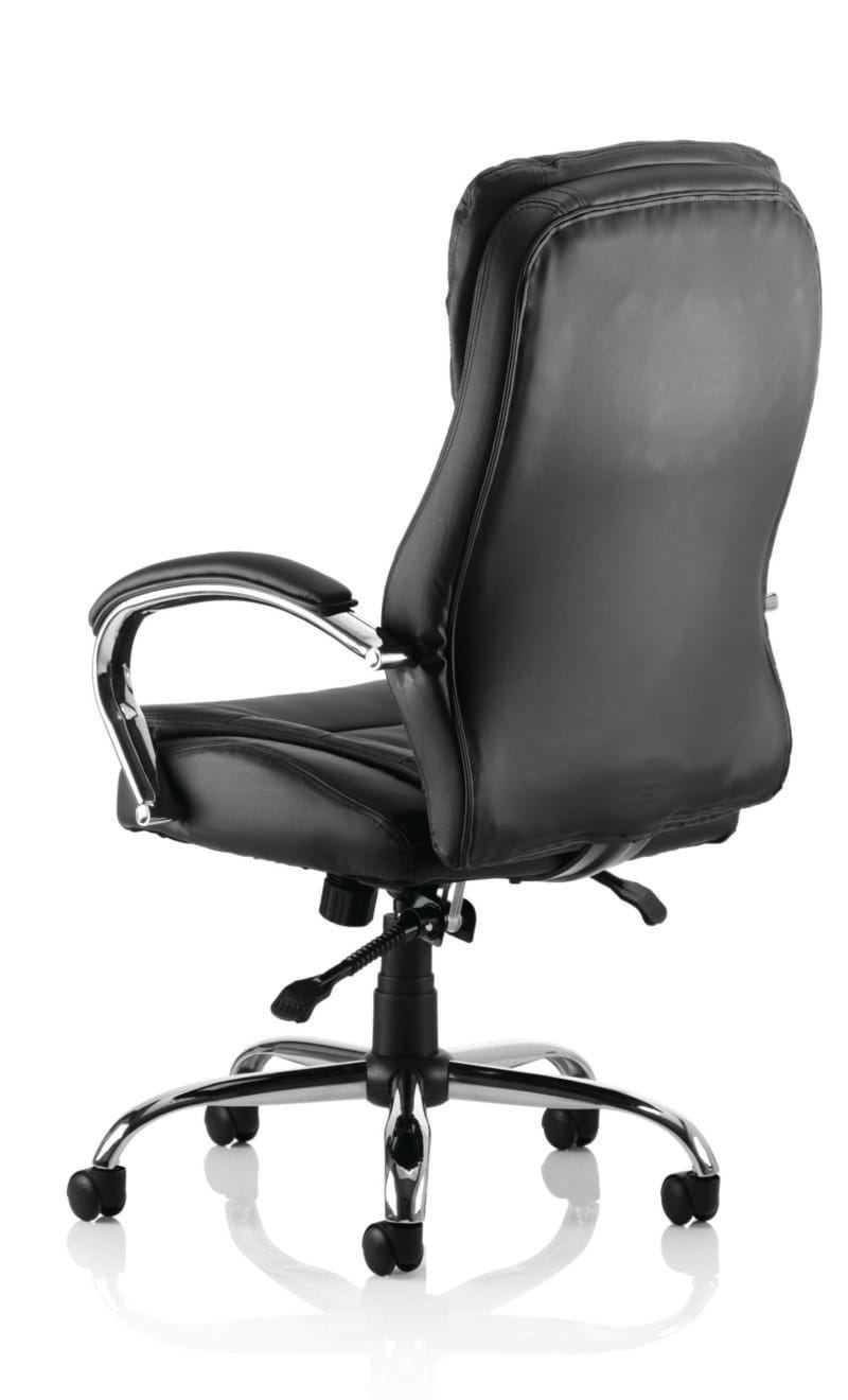 Rocky High Back Executive Black Leather Office Chair with Arms - Image 2