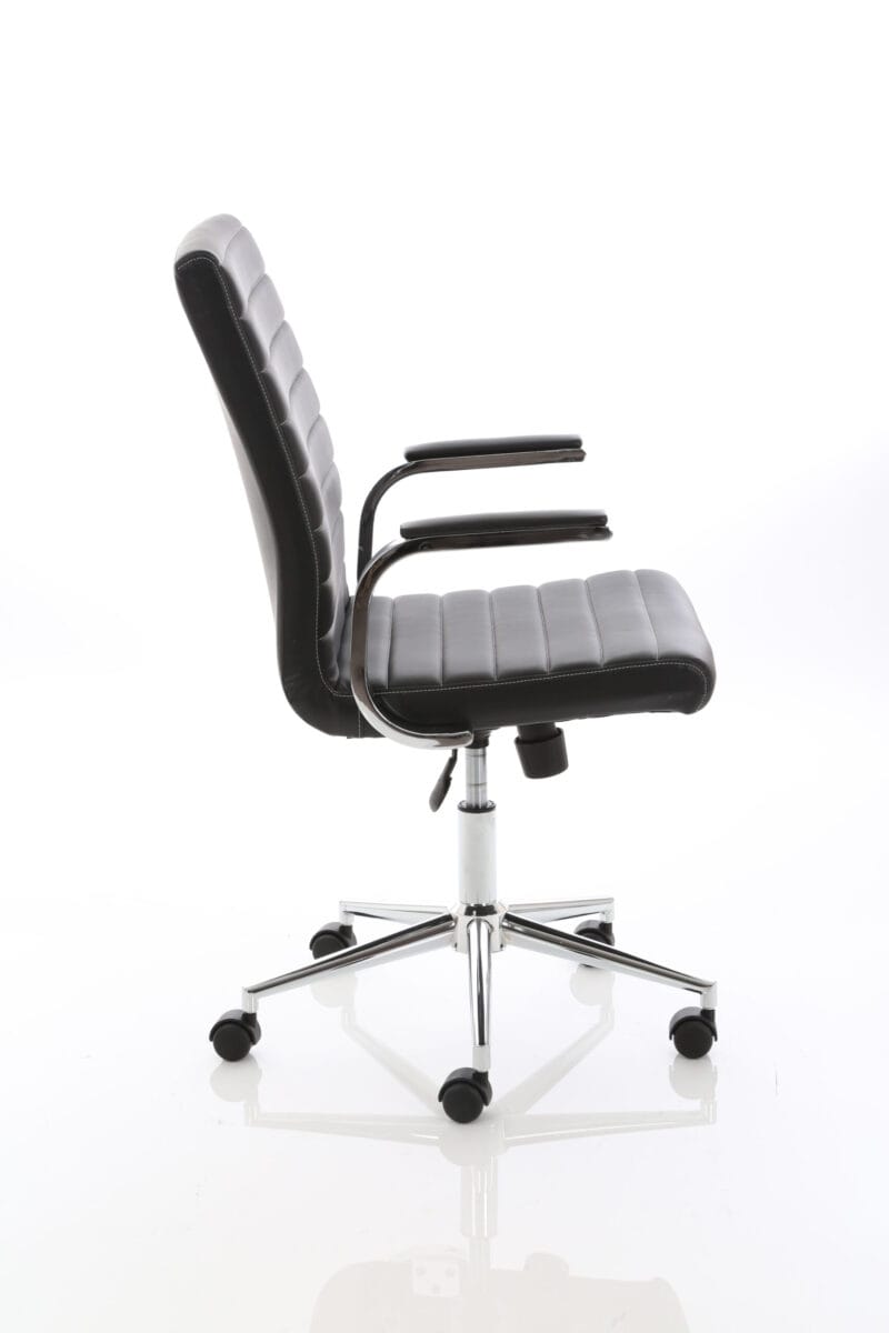 Ezra Medium Back Leather Executive Office Chair with Arms - Image 5