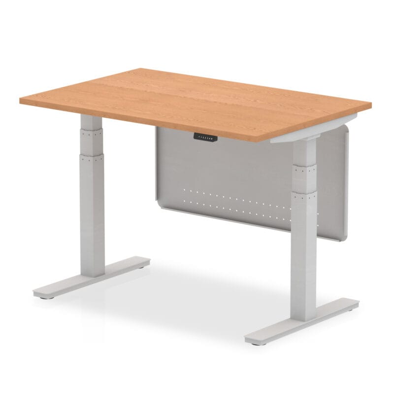 Air Height Adjustable Desk without Cable Ports with Steel Modesty Panel - Image 11