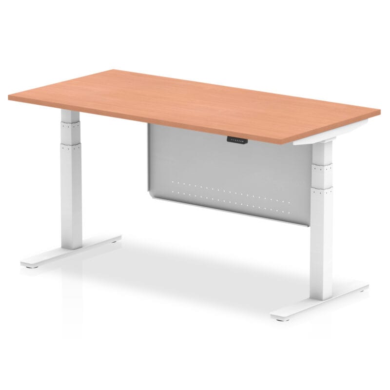 Air Height Adjustable Desk without Cable Ports with Steel Modesty Panel - Image 39