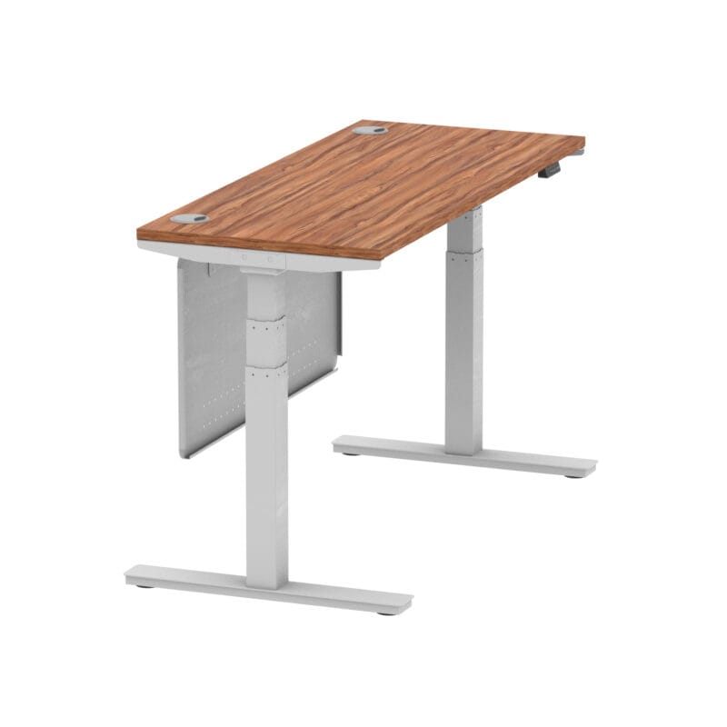 Air Height Adjustable Slimline Desk With Cable Ports With Steel Modesty Panel - Image 57