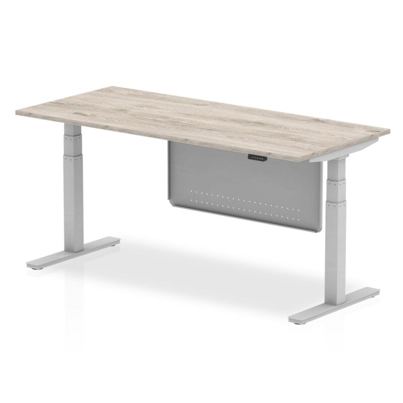 Air Height Adjustable Desk without Cable Ports with Steel Modesty Panel - Image 59