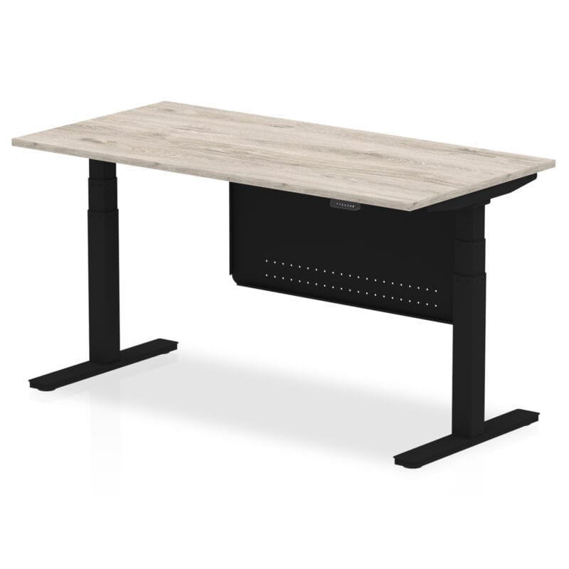 Air Height Adjustable Desk without Cable Ports with Steel Modesty Panel - Image 40