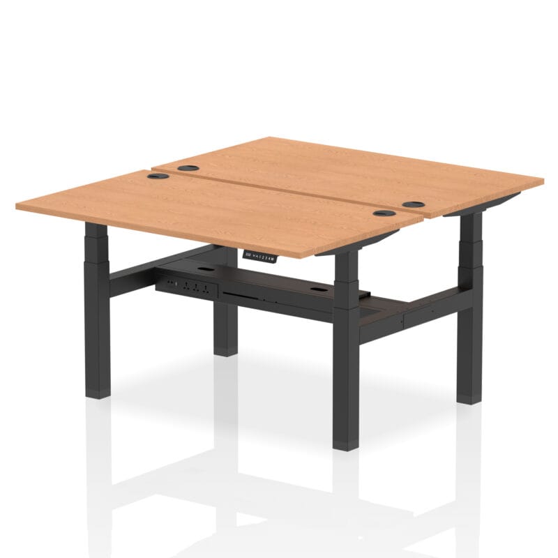Air Back-to-Back Height Adjustable Bench Desk - 2 Person - Image 34