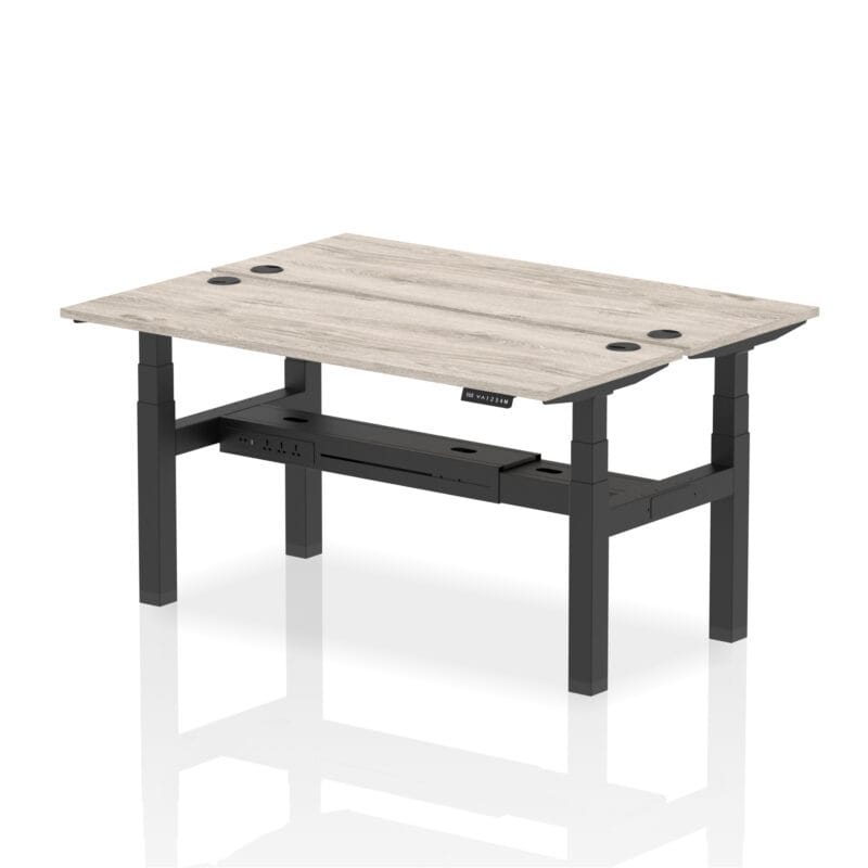 Air Back-to-Back Slimline Height Adjustable Bench Desk - 2 Person - Image 49