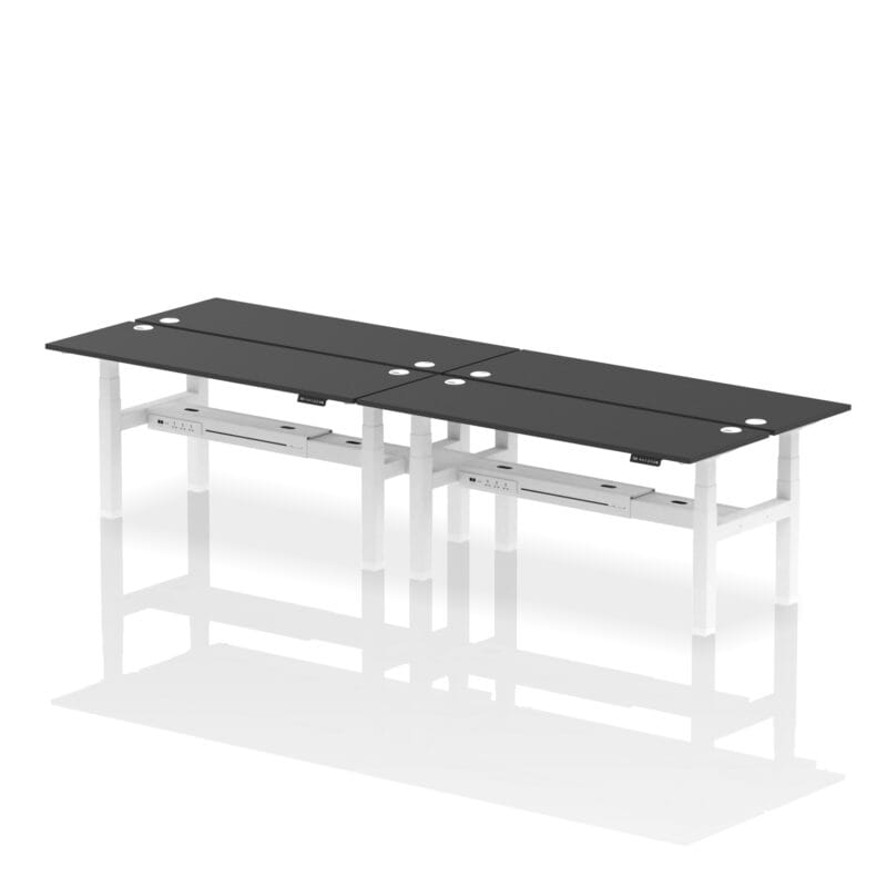 Air Back-to-Back Slimline Height Adjustable Bench Desk - 4 Person - Image 69