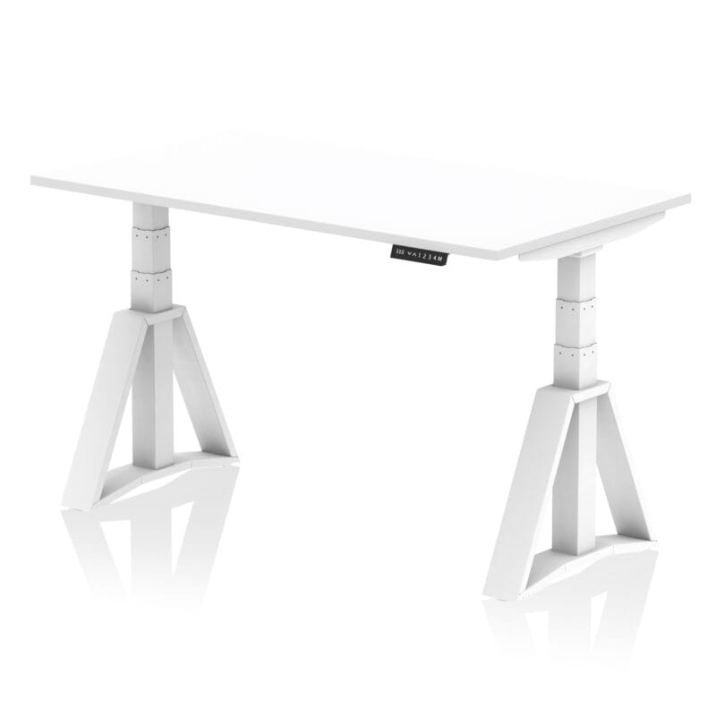 Air Height Adjustable Desk without Cable Ports With Piste Foot - Image 30
