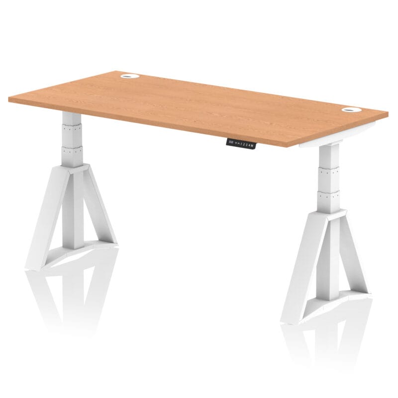 Air Height Adjustable Desk With Cable Ports With Piste Foot - Image 39