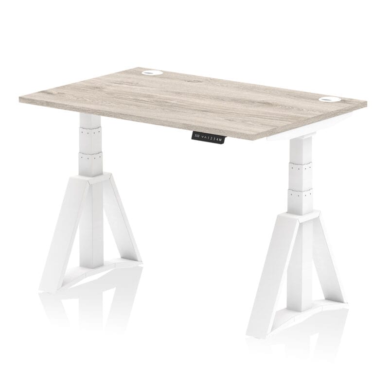 Air Height Adjustable Desk With Cable Ports With Piste Foot - Image 42