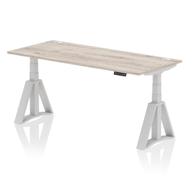 Air Height Adjustable Desk With Cable Ports With Piste Foot - Image 47