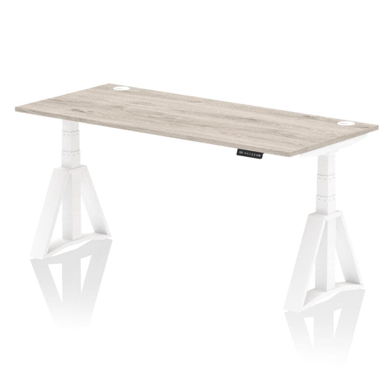 Air Height Adjustable Desk With Cable Ports With Piste Foot - Image 48