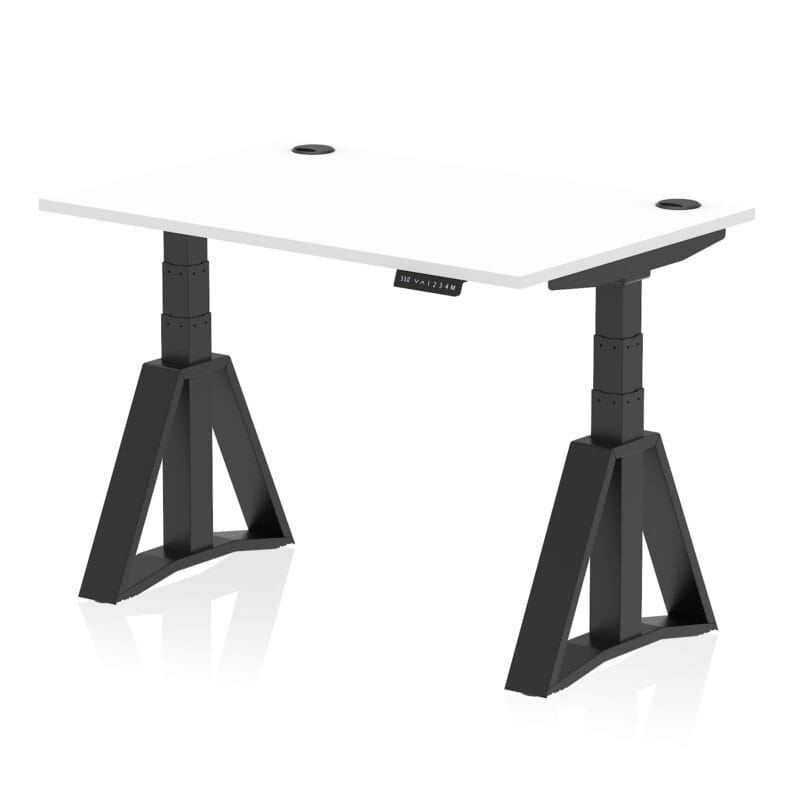 Air Height Adjustable Desk With Cable Ports With Piste Foot - Image 57