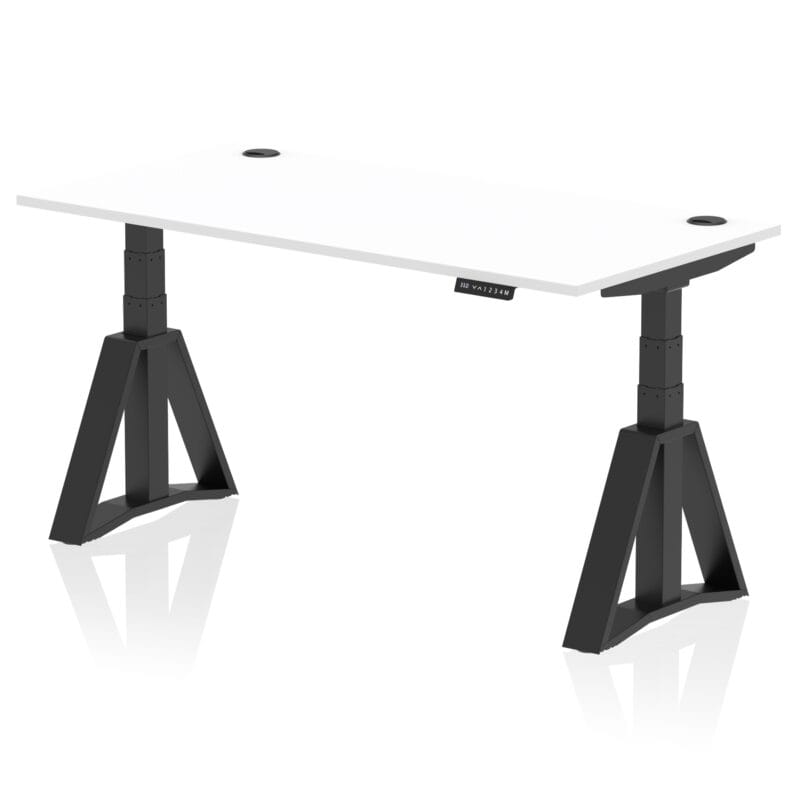 Air Height Adjustable Desk With Cable Ports With Piste Foot - Image 59
