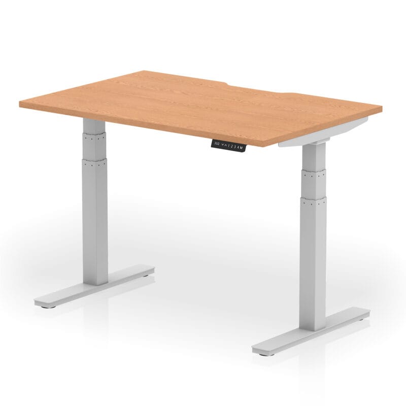 Air Scalloped Edge Height Adjustable Office Desk - Image 11
