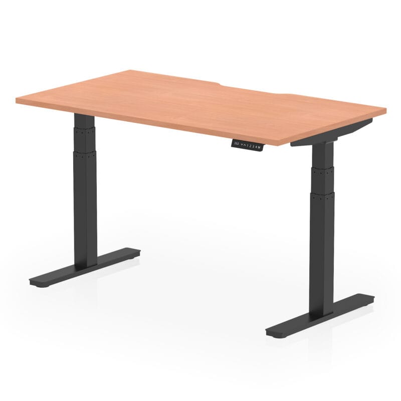 Air Scalloped Edge Height Adjustable Office Desk - Image 19