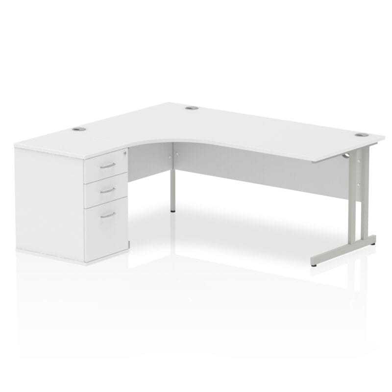 Impulse 1800mm Cantilever Left Crescent Desk Workstation - Image 32