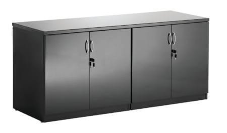 High Gloss Twin Cupboard With Credenza Top