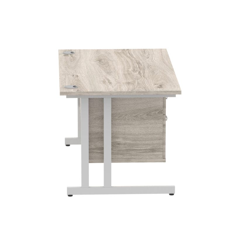 Impulse 1400mm Cantilever Straight Desk With Single Fixed Pedestal - Image 73