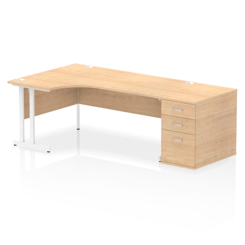 Impulse 1800mm Cantilever Left Crescent Desk Workstation - Image 18
