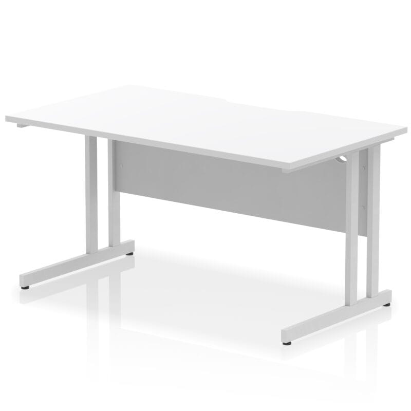 Impulse Scalloped Edge 1400mm Straight Desk Cantilever Leg - Image 18