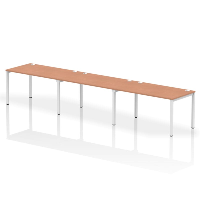 Impulse Single Row Bench Desk - 3 Person - Image 14