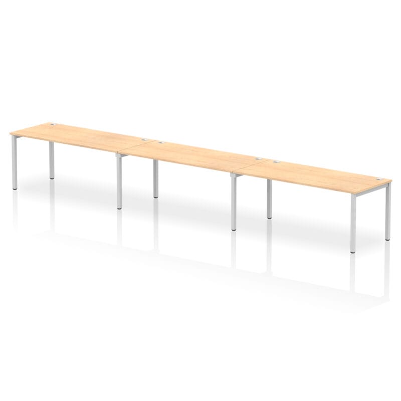 Impulse Single Row Bench Desk - 3 Person - Image 41