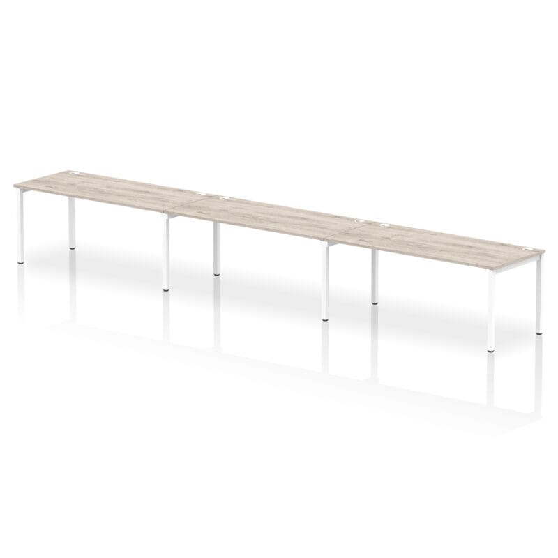 Impulse Single Row Bench Desk - 3 Person - Image 40