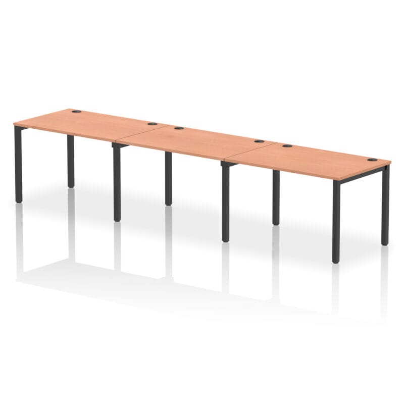 Impulse Single Row Bench Desk - 3 Person - Image 49