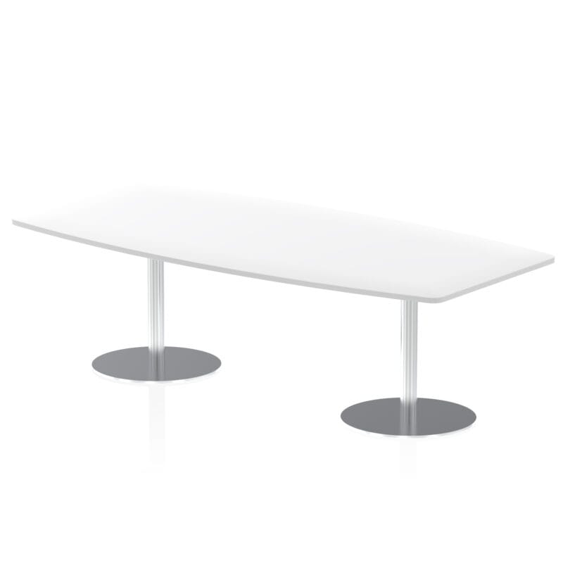 Italia High Gloss Boardroom Table Silver Leg - Image 6
