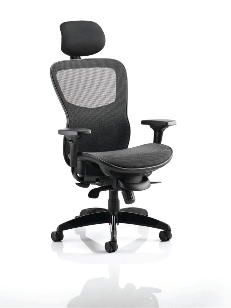 Stealth Shadow High Mesh Back Ergonomic Posture Chair with Arms - Image 9
