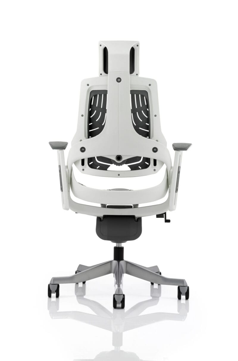 Zure High Back White Shell Executive Office Chair with Arms - Image 41
